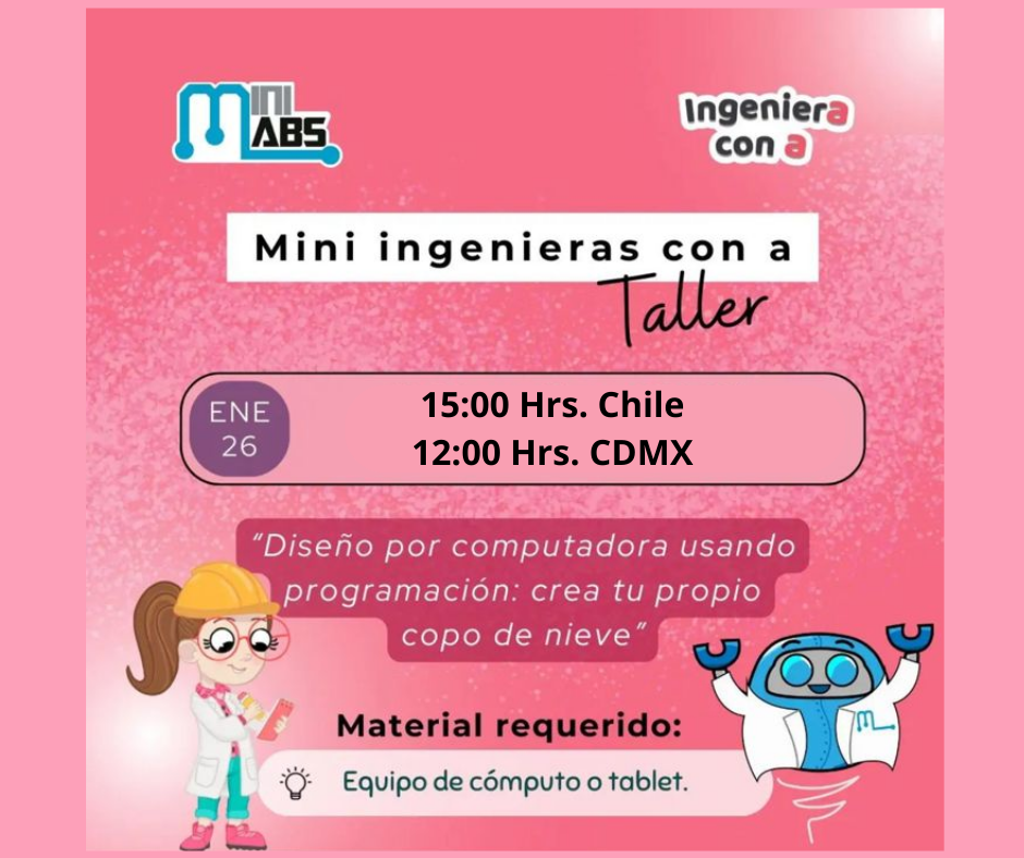 Taller «Crea tu copo de nieve». Diseño por computadora usando programación.